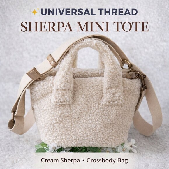 Universal Thread Handbags - Universal Thread Sherpa Crossbody Mini Tote